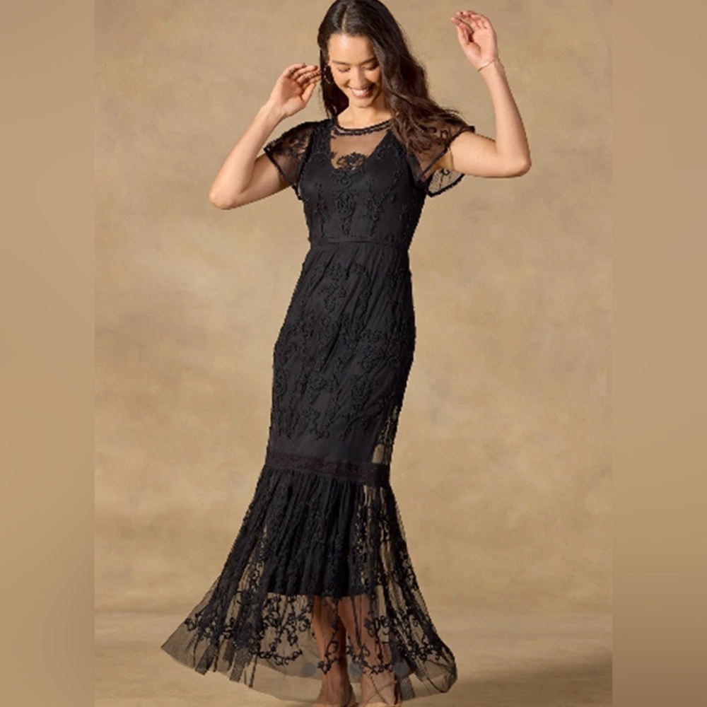 Sundance Mayfield Embroidered Dress - Black